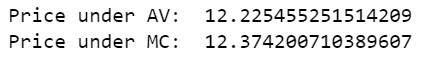 figure 3: Comparison between AV and MC