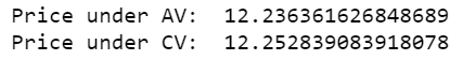 figure 4: Comparison between AV and CV